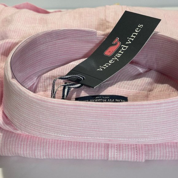 VINEYARD VINES: MEN'S SLIM FIT SLIM PARADISE LINEN MURRAY LS SIZE: XL - Picture 4 of 4